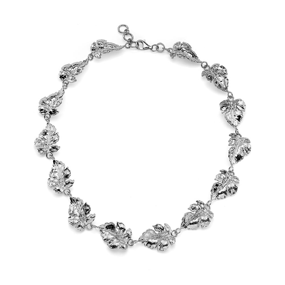 Collana Donna Maria Cristina Sterling Argento 925 Foglie Liscie G3486