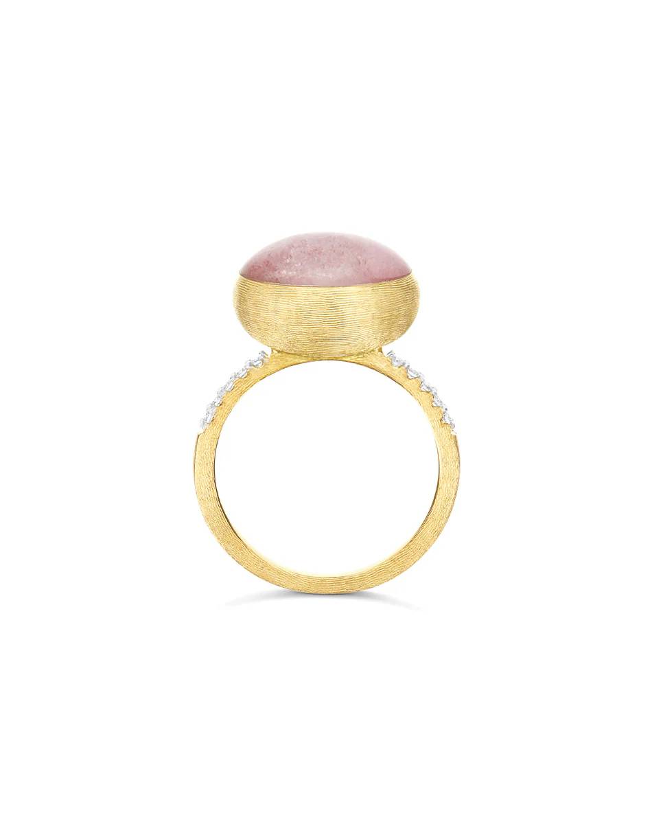 Anello Donna Nanis Oro Giallo 18 KT Diamanti e Quarzo fragola e madreperla  AS7-609