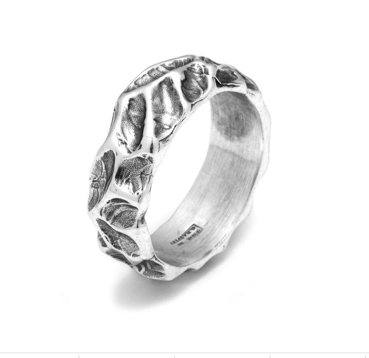 Anello Uomo Giovanni Raspini Argento 925 Fascia Crateri Lunari 11324/22