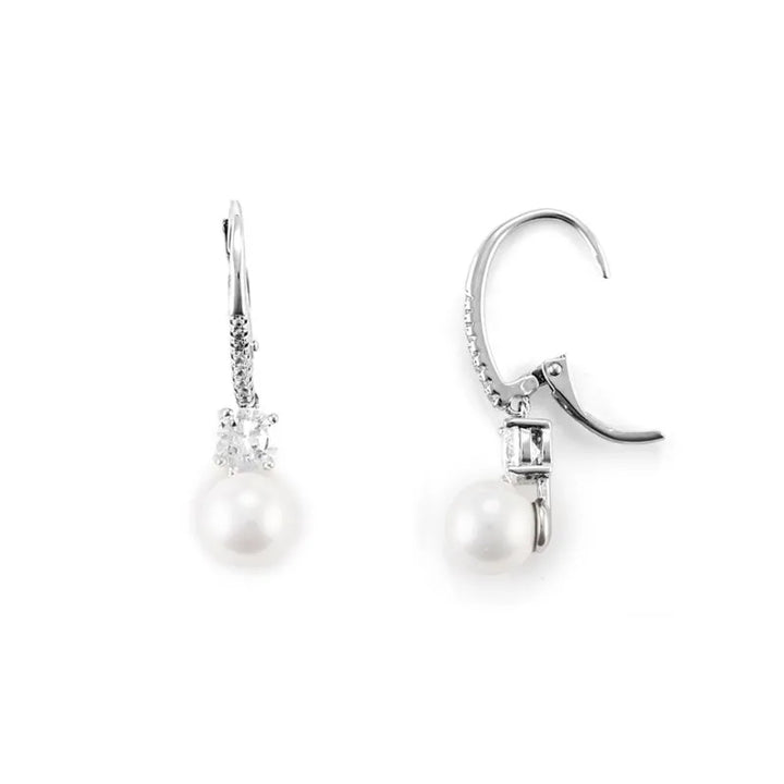 Orecchini Donna Argento 925 4US Cesare Paciotti perla e Zirconi 4UOR6108W