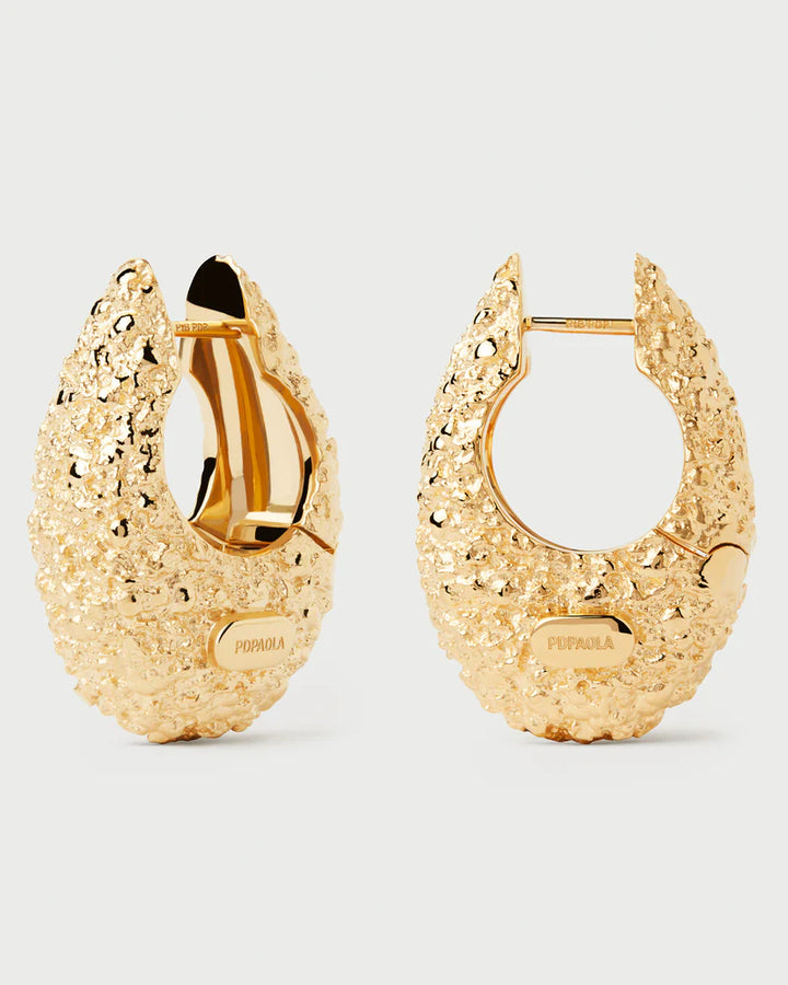 Orecchini Donna PDPaola Argento Dorato Texture Marina AR01-B85-U