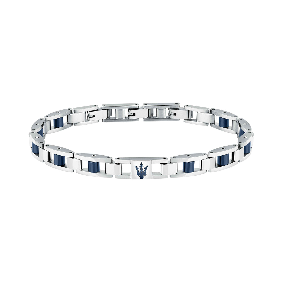 Bracciale Uomo Maserati Acciaio Ceramica Blu Logo Centrale Rosé JM225ATZ59