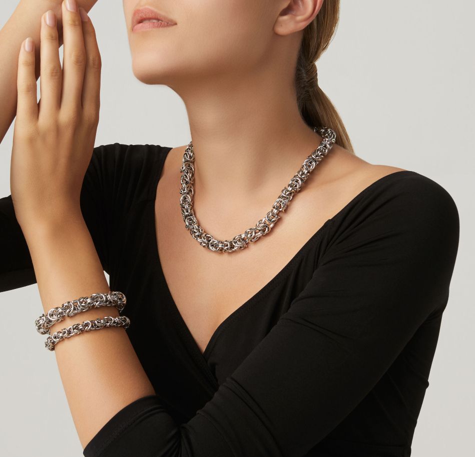 Collana Donna Giovanni Raspini Argento 925 Catena Bizantina Grande 07129