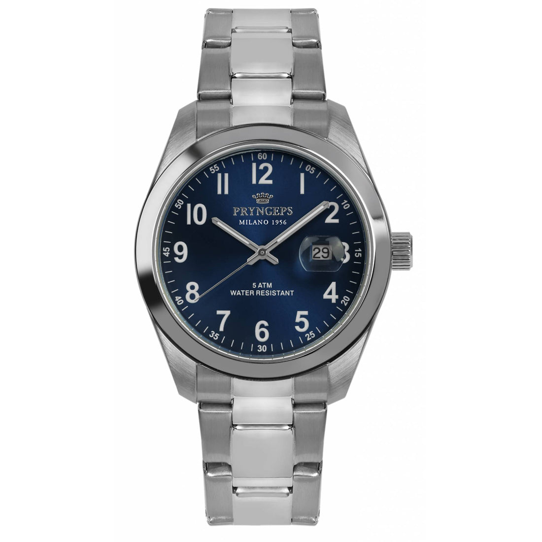 Orologio Uomo Pryngeps Quarzo Data Classic Acciaio A1034 N BLU