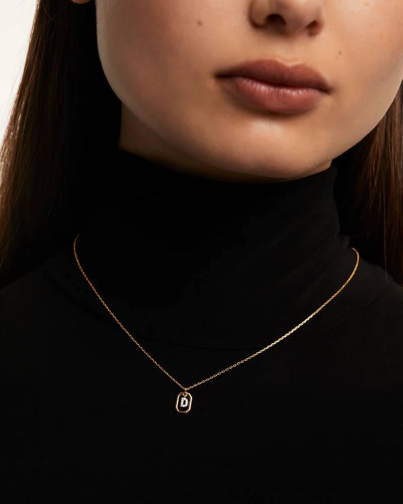 Collana Donna PDPaola Argento 925 Iniziale D Zirconi Bianchi CO01-515-U