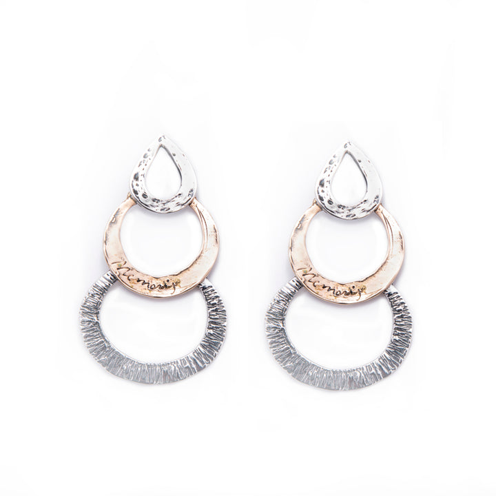 Orecchini Donna Nemoris Argento 925 Bronzo Rosè Cerchi Hypno Pendenti HO03