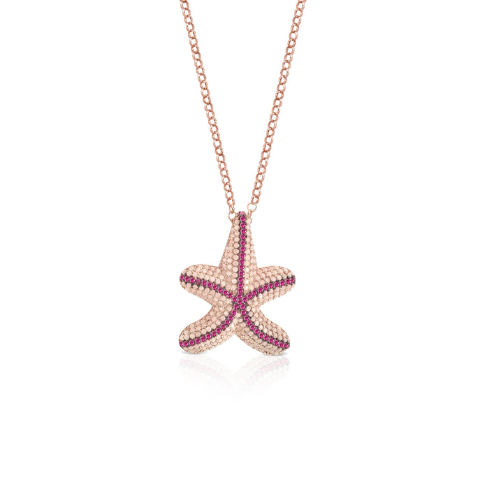 Collana Donna Sogni Argento 925 Rosè Stella Marina Zirconi Colorati CL104RORS