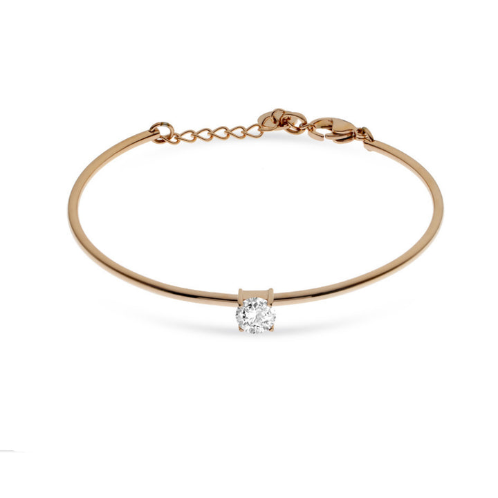 Bracciale Donna Liu Jo Acciaio Rosè Rigido Punto Luce Zircone LJ2543