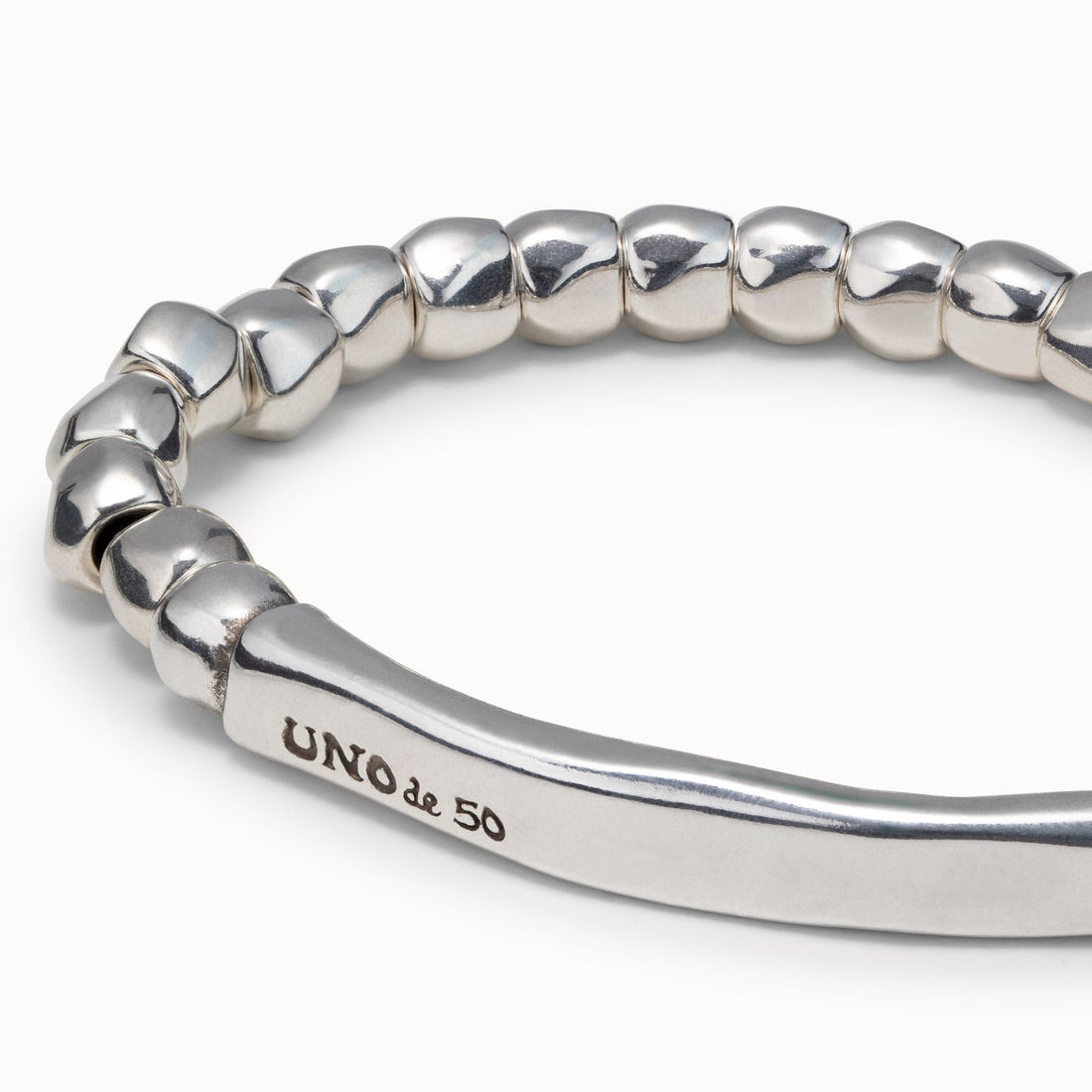 Bracciale Donna Uno De 50 Elastico Semirigido Biglie Lucide PUL18844MTL000L