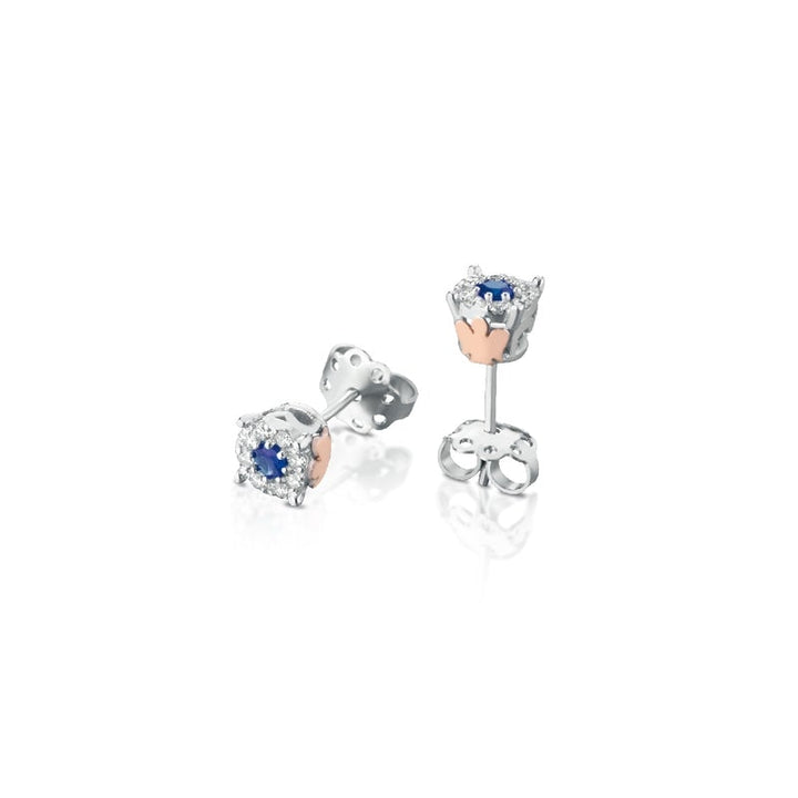 Orecchini Donna Roberto Giannotti Oro 9 KT Punto Luce Diamanti Zaffiro LUX201Z