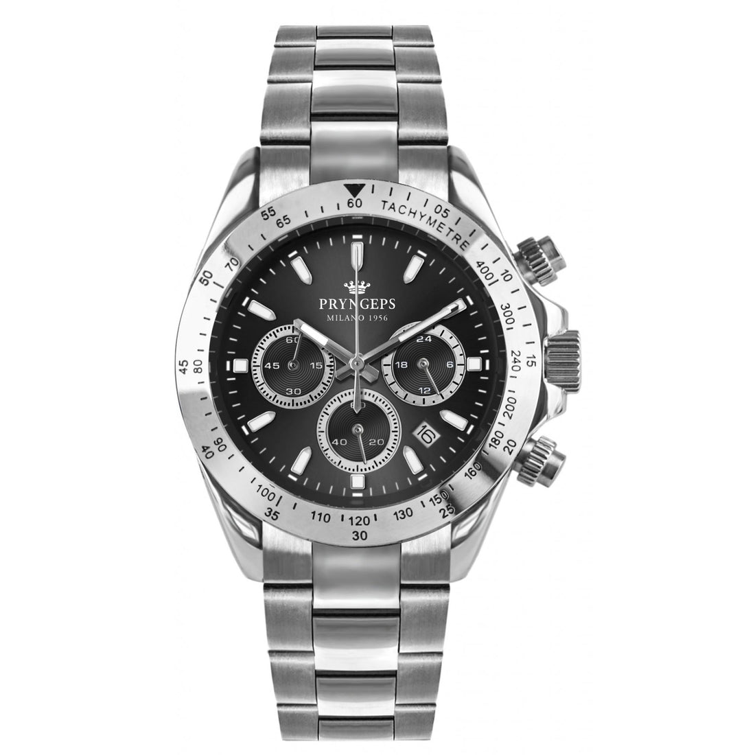 Orologio Uomo Pryngeps Acciaio Quarzo Data Cronografo CR623/1 ANTRACITE