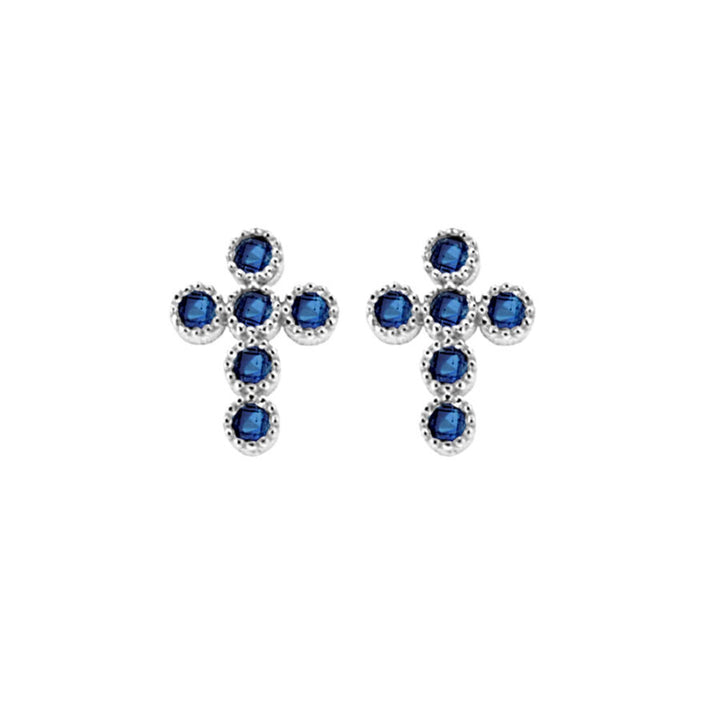 Orecchini Crucis Zirconi Blu Argento 925 AGI128/O-AZZ