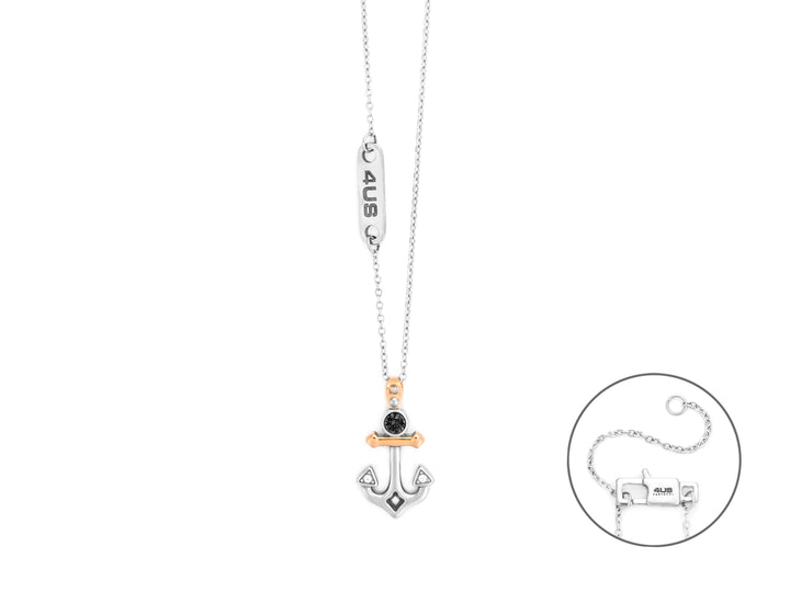 Collana Uomo 4US Cesare Paciotti Acciaio Bicolore Ancora  4UCL7799