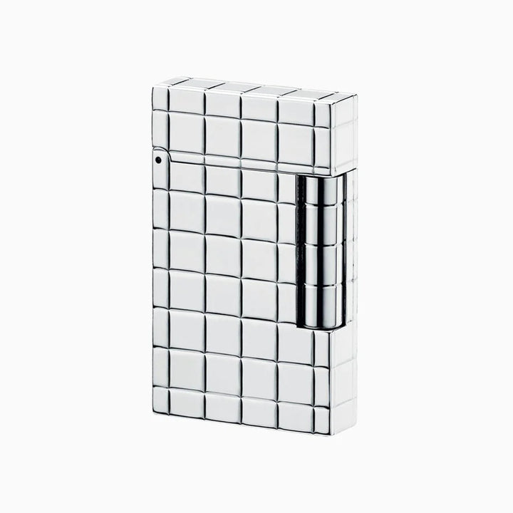 Accendino Dupont Uomo LI Initial  Acciaio Finitura Lucida Effetto Quadri 020800B