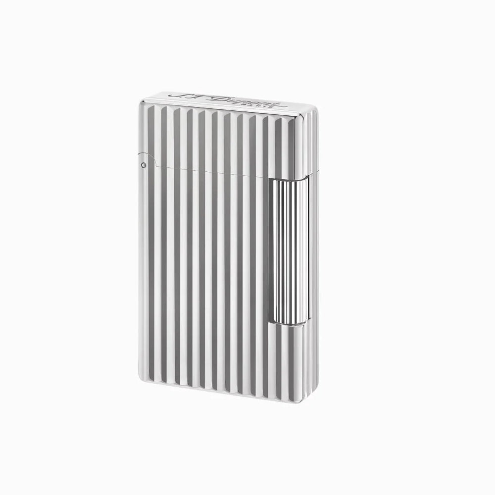 Accendino Dupont Uomo Acciaio Finitura Lucida Striscia Verticale 020802B