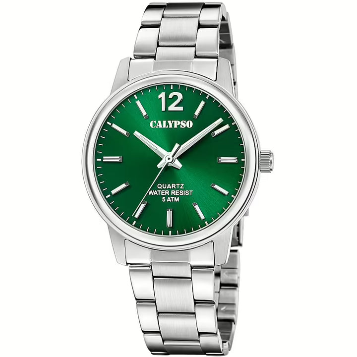 Orologio Uomo Calypso Gomma Quarzo Solo Tempo Acciaio verde K5860/6