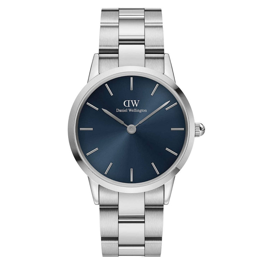 Orologio Uomo Daniel Wellington Acciaio Lucido Satinato Iconic Blu Cassa 40 mm
