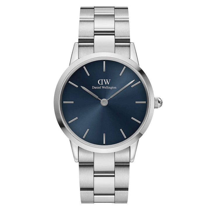 Orologio Uomo Daniel Wellington Acciaio Lucido Satinato Iconic Blu Cassa 40 mm