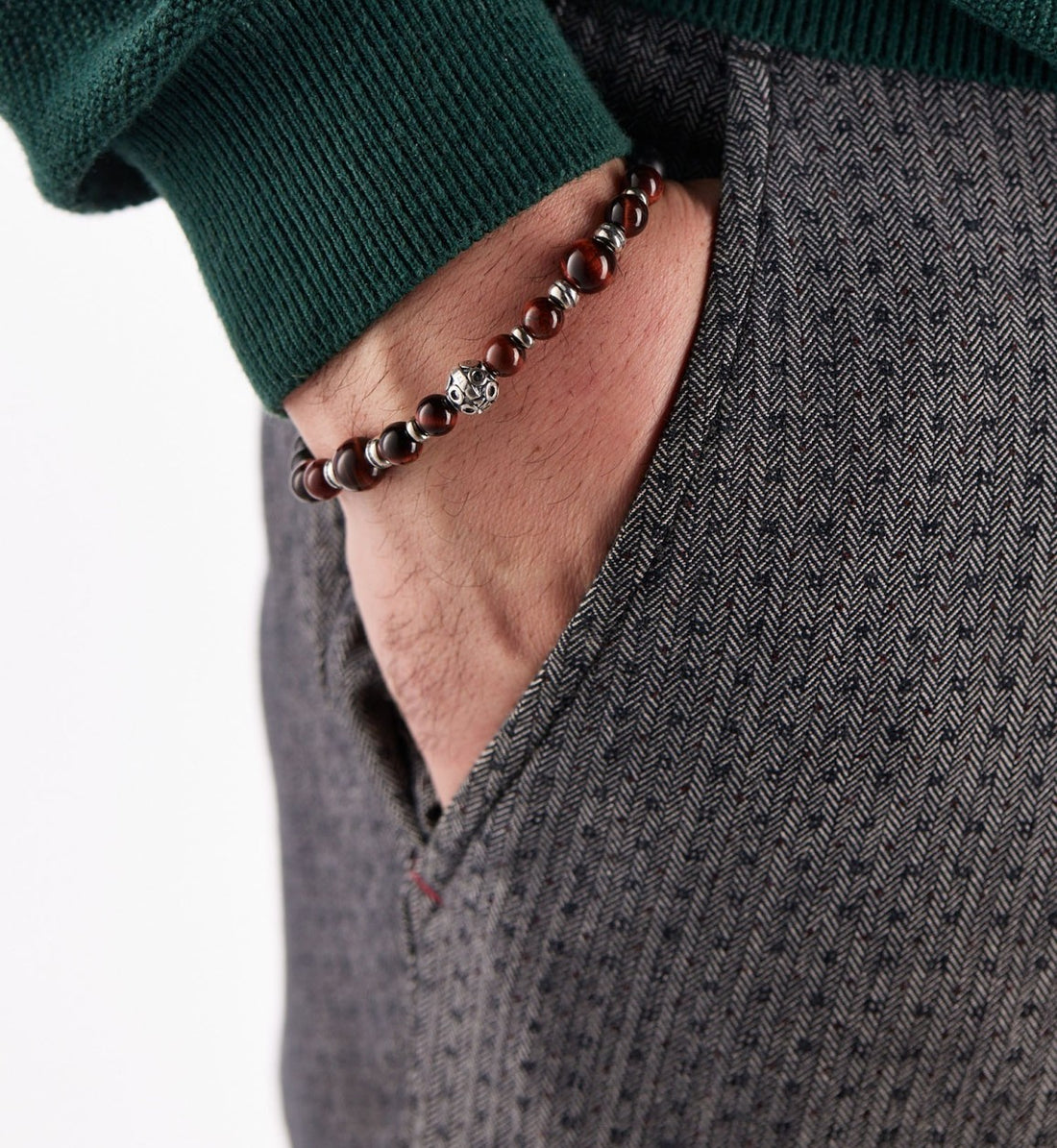 Bracciale Unisex Antracite Chakra MULADHARA