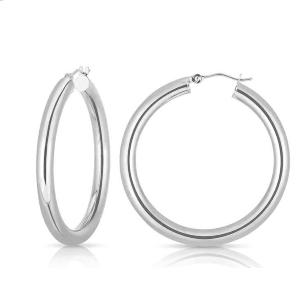 Orecchini Donna Liu Jo Cerchi  Acciaio Bianco LJ2373