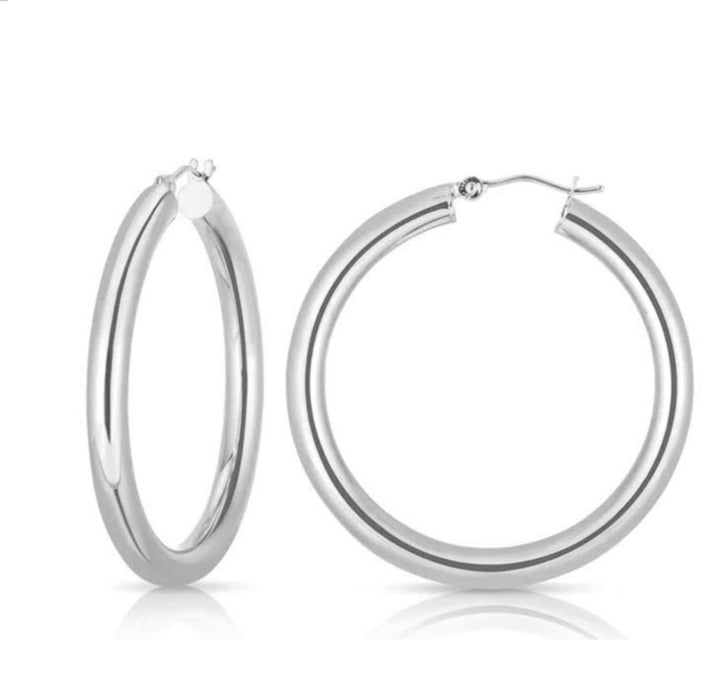 Orecchini Donna Liu Jo Cerchi  Acciaio Bianco LJ2373