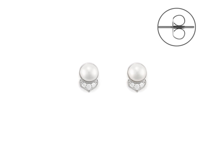 Orecchini Donna Argento 925 4US Cesare Paciotti perla e Zirconi 4UOR6116W