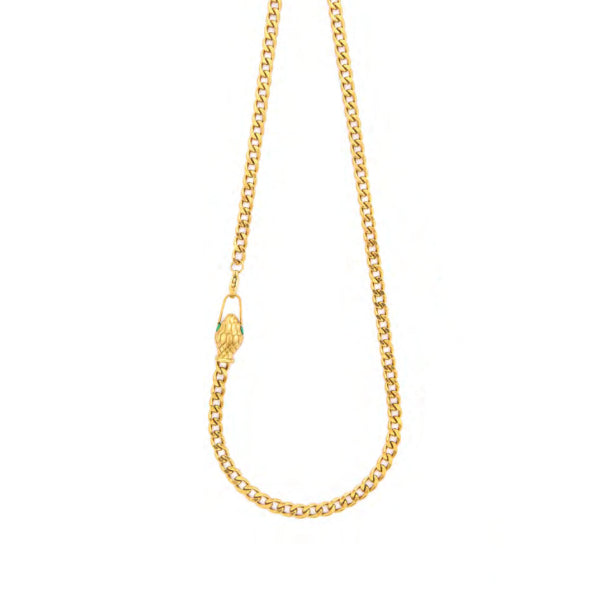 Collana Donna 4US Cesare Paciotti Serpente Acciaio Dorato 4UCL8166W