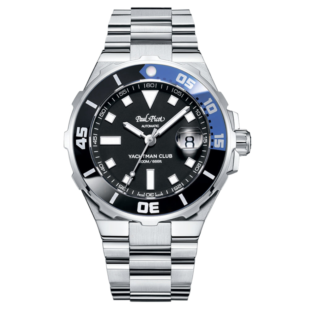 Orologio Uomo Paul Picot Automatico Yachtman Club Nero Blu 1251ZLN