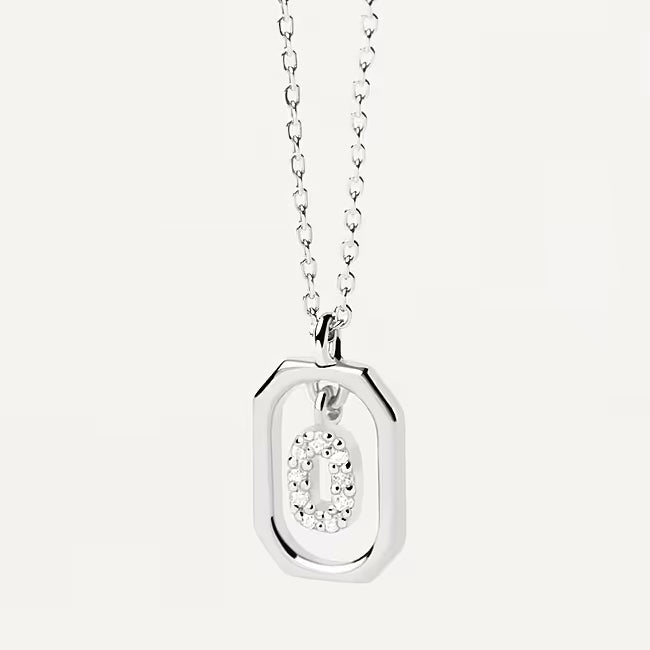 Collana Donna PDPaola Argento 925 Bianco Mini Iniziale O Zirconi CO02-526-U