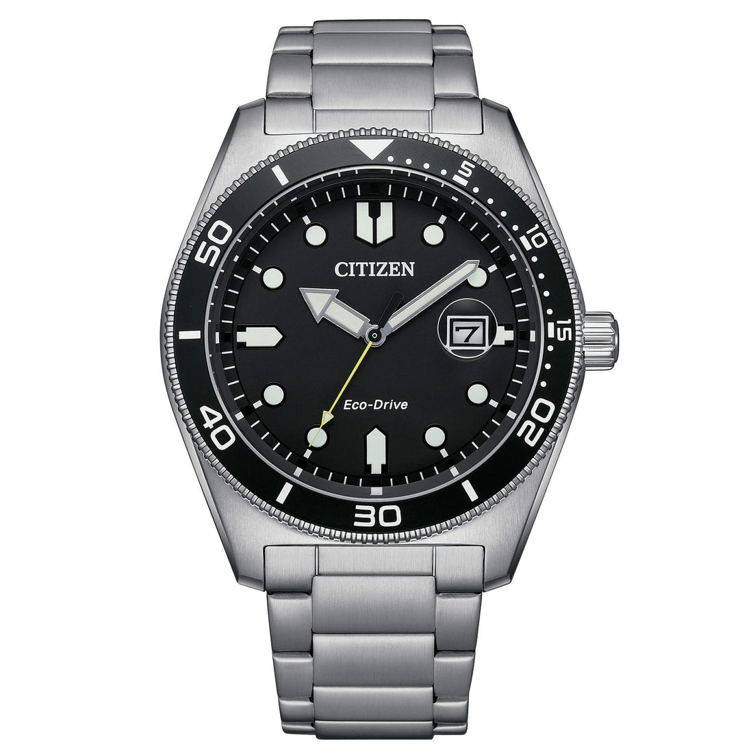 Orologio Uomo Citizen Eco Drive Marine OF Solo Tempo Data Nero AW1760-81E