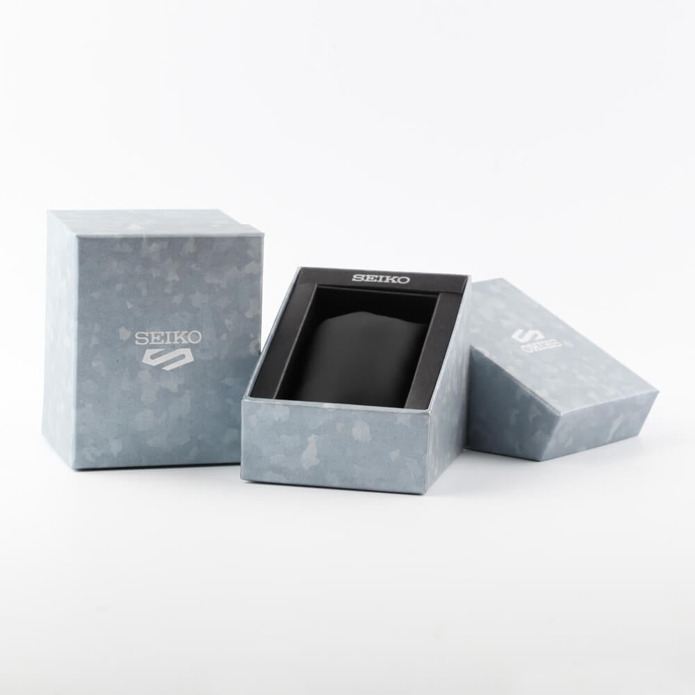 Orologio Uomo Seiko 5 Automatico Quadrante Blu Numeri Doppia Data SRPG39K1