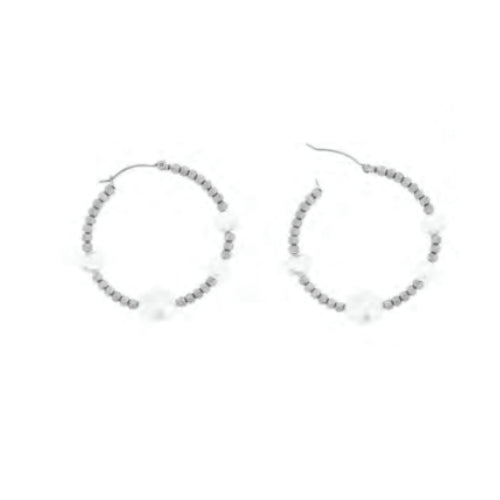 Orecchini Donna 4US Cesare Paciotti Acciaio Perle Biglie 4UOR8074W