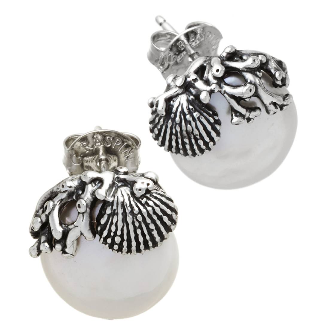 Orecchini Donna Giovanni Raspini Argento 925 Perle Tahiti Corallo 10849