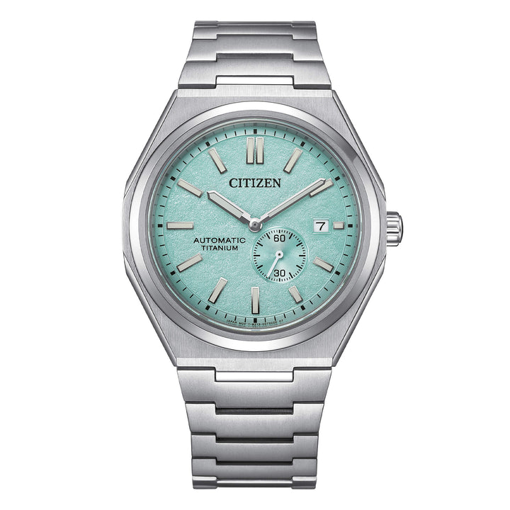 Orologio Uomo Citizen Automatico Super Titanio Turchese Data NJ0180-80M