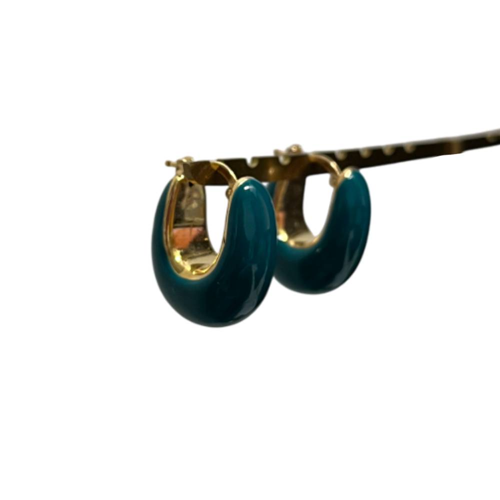 Orecchini Donna Le Gioie di Mavi Argento Smalto Blu Petrolio ORE243/G33