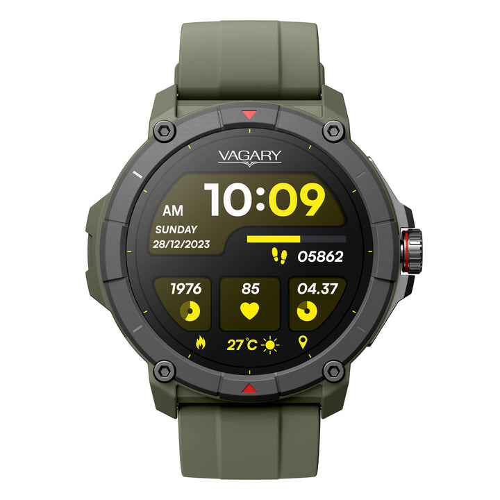 Orologio Uomo Vagary Smartwatch Nero Verde Gomma X04A-004VY
