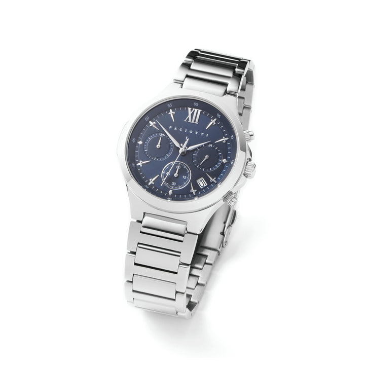 Orologio Uomo Cesare Paciotti Acciaio Quarzo Cronografo Data Spadini Blu TSCR221