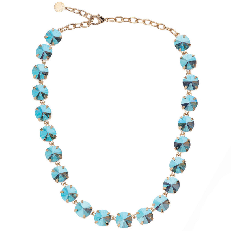 Collana Donna Ottaviani Bronzo Tennis Zirconi Azzurri Tondi Grandi 500939C