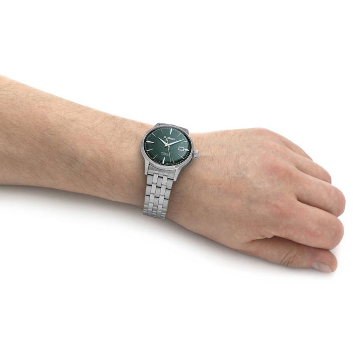 Orologio Uomo Seiko Automatico Presage Mockingbird Verde Cocktail Time SRPE15J1