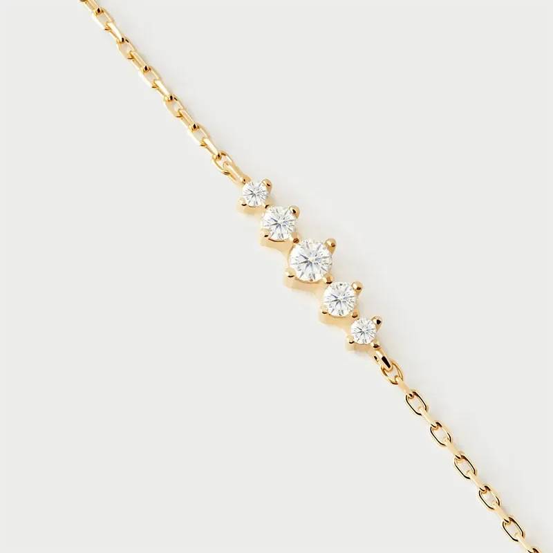 Bracciale Donna PDPaola Argento 925 Dorato estela zirconi bianchi PU01-A43-U