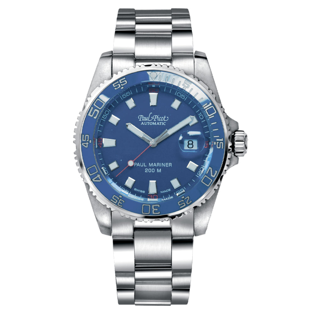 Orologio Uomo Paul Picot Automatico Paul Mariner 3 Blu 4352SG-CB