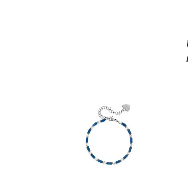 Bracciale Donna 4US Cesare Paciotti Bracciale Acciaio Tennis Con Zirconi  Blu 4UBR8110W