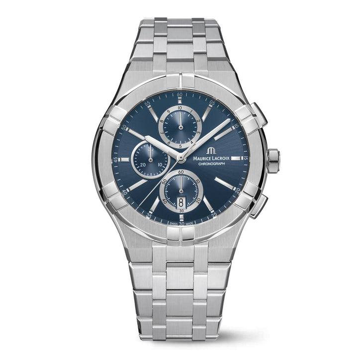Orologio Uomo Maurice Lacroix Aikon Cronografo Blu AI1118-SS002-430-1