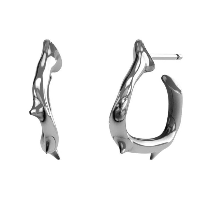 Orecchini John Richmond Cerchio Semiaperto Bronzo Argentato JRTE04BW