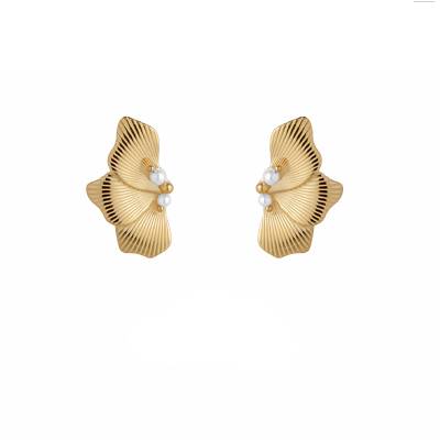 Orecchini Donna Liu Jo Acciaio Gold Fiore Perle LJ3079
