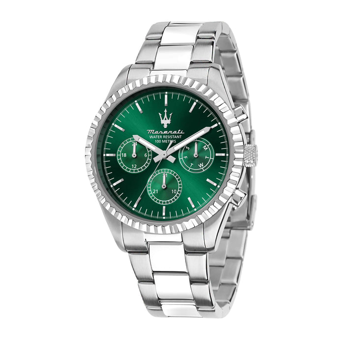 Orologio Uomo Maserati Competizione Acciaio Data Verde R8853100044