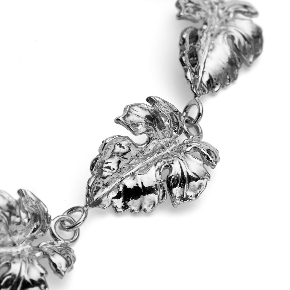 Collana Donna Maria Cristina Sterling Argento 925 Foglie Liscie G3486