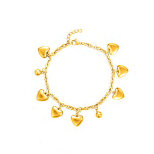 Bracciale Donna 4US Cesare Paciotti Acciaio Dorato Cuori 4UBR8092W