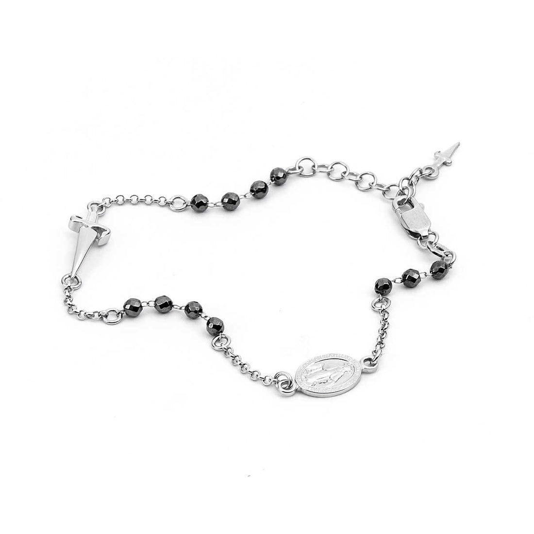 Bracciale Uomo Cesare Paciotti Argento Rosario Spadino JPBR2216B