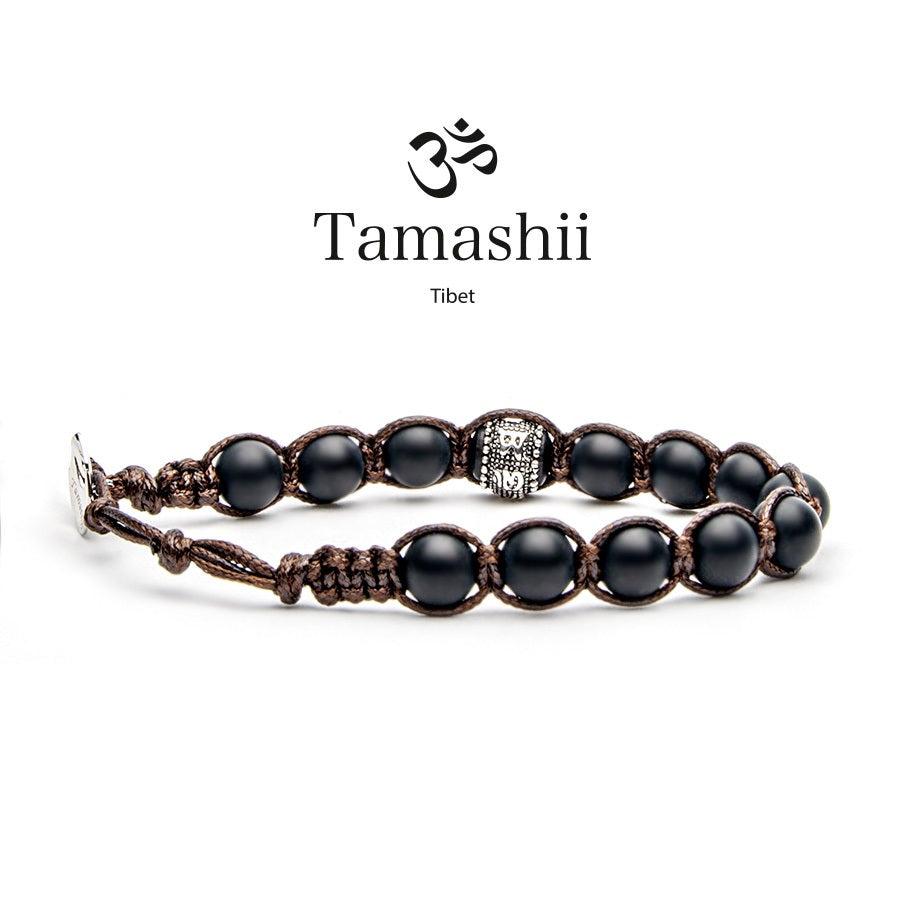 Bracciale Unisex Tamashii Ruota della Preghiera Onice opaco BHS1100-64